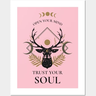 Trust Your Soul Deer Esoteric Mystical Spiritual Posters and Art